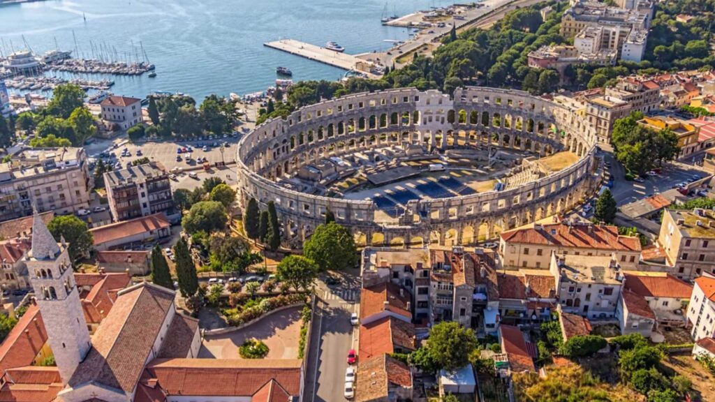 Discover Pula's remarkable Roman heritage, crystal-clear Adriatic coastline, and vibrant Mediterranean atmosphere. Travel Croatia with confidence using Roam Pass Europe.